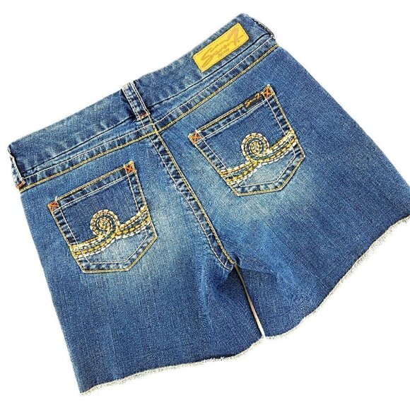 Seven7 Women's 10 Shorts Decorative Stitching Decorative Art Spacious Pockets - Picture 11 of 15